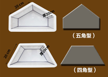 China De halve Hexagonale Terrasbetonmolen vormt de Materiële 20 * 20cm Goede Hardheid van pp leverancier